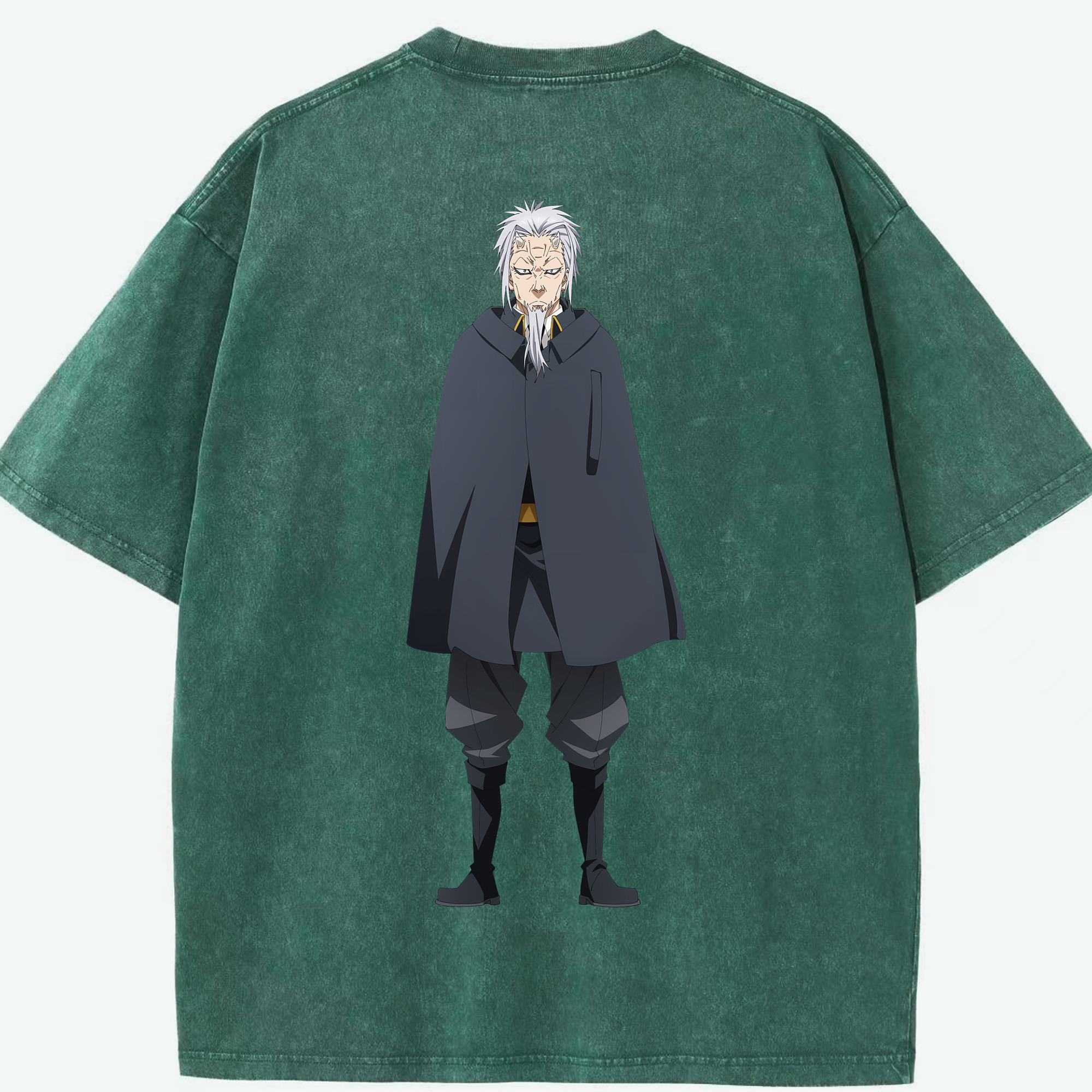 （画像用） 転スラ Regarding Reincarnated to Slime 綿100% ヴィンテージ風 半袖Tシャツ（背面プリント）